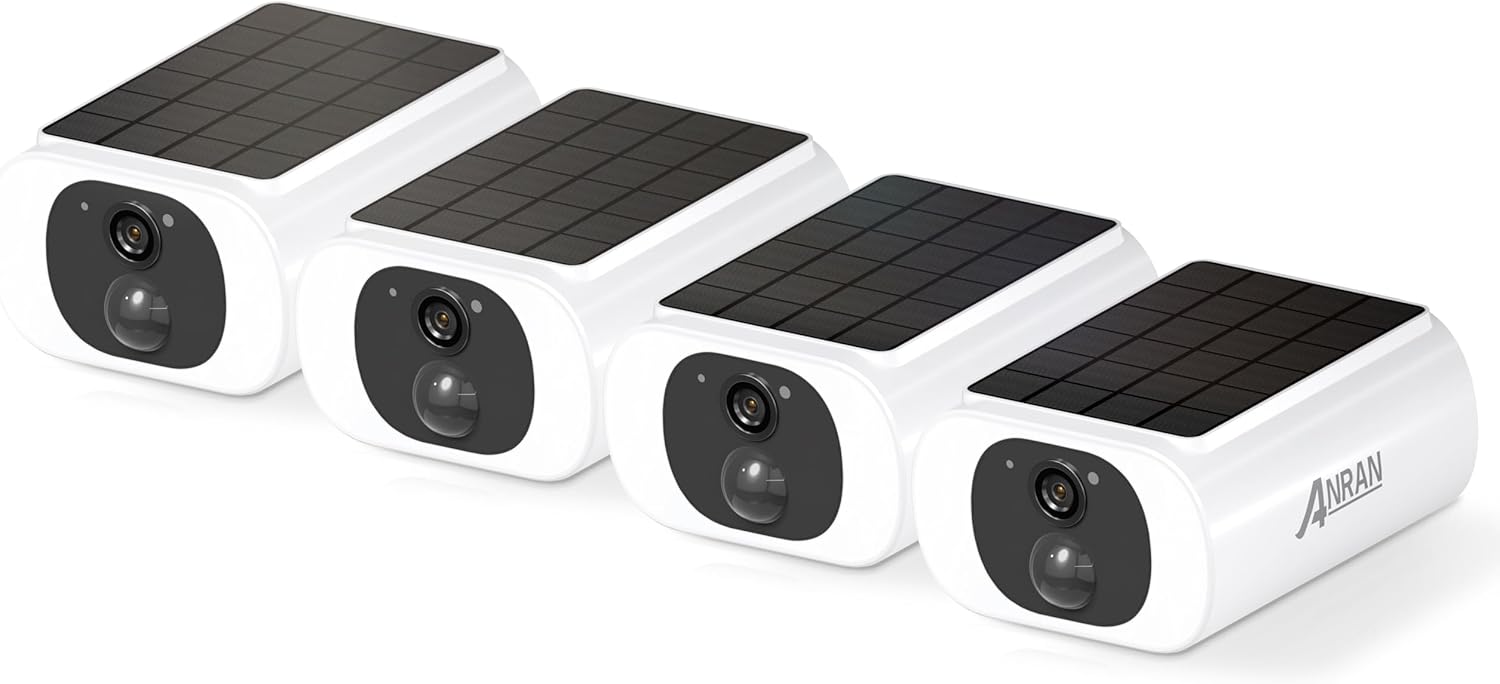 ANRAN 2K Cameras for Home Security Outside, Solar Security Cameras Wireless Outd...