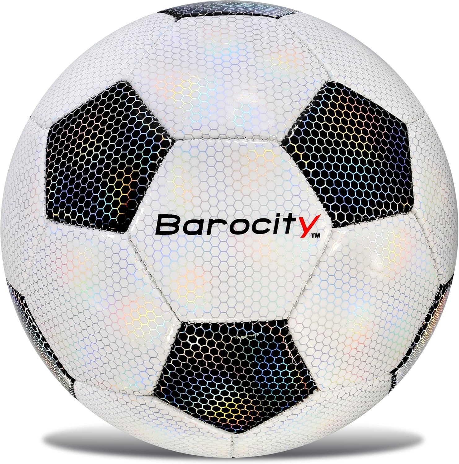Soccer Ball - Premium Boy and Girl Official Match Ball with Cool Reflective Irid...