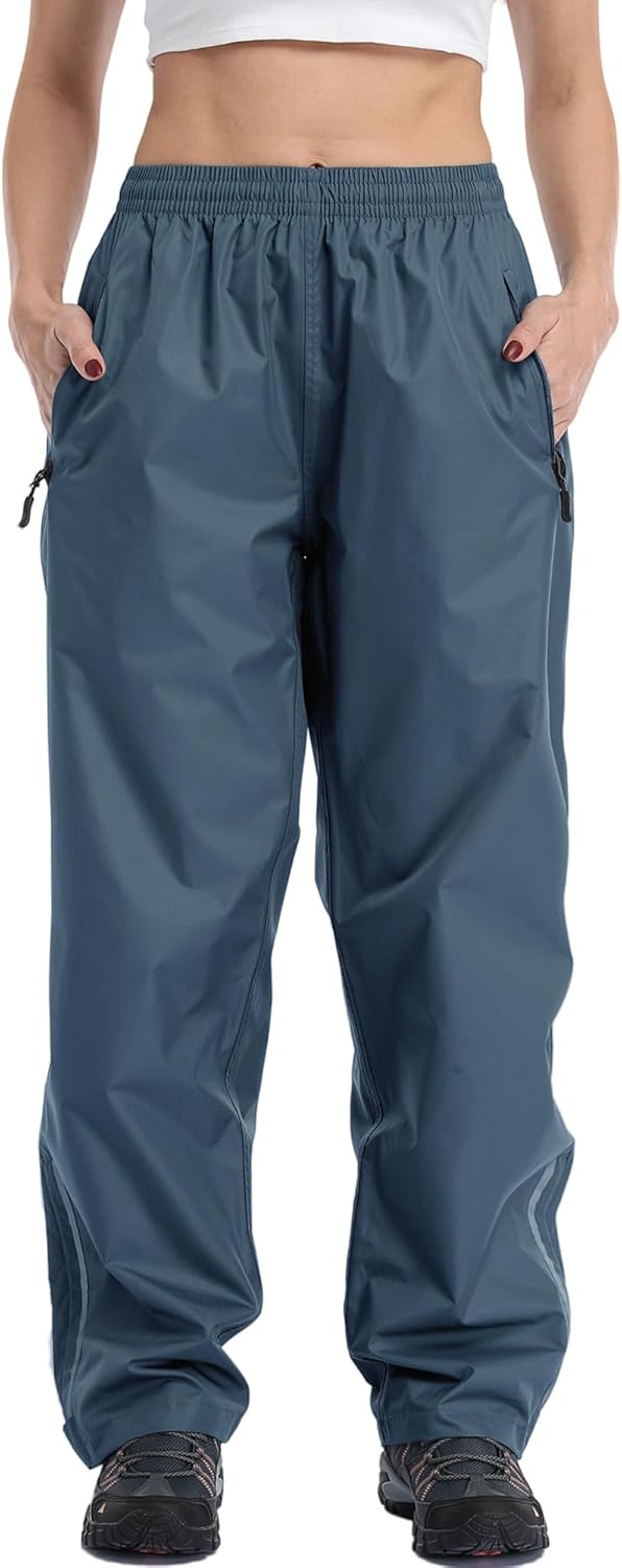 Ourcan Rain Pants Women Waterproof Pants Lightweight Breathable Hiking Cycling O...