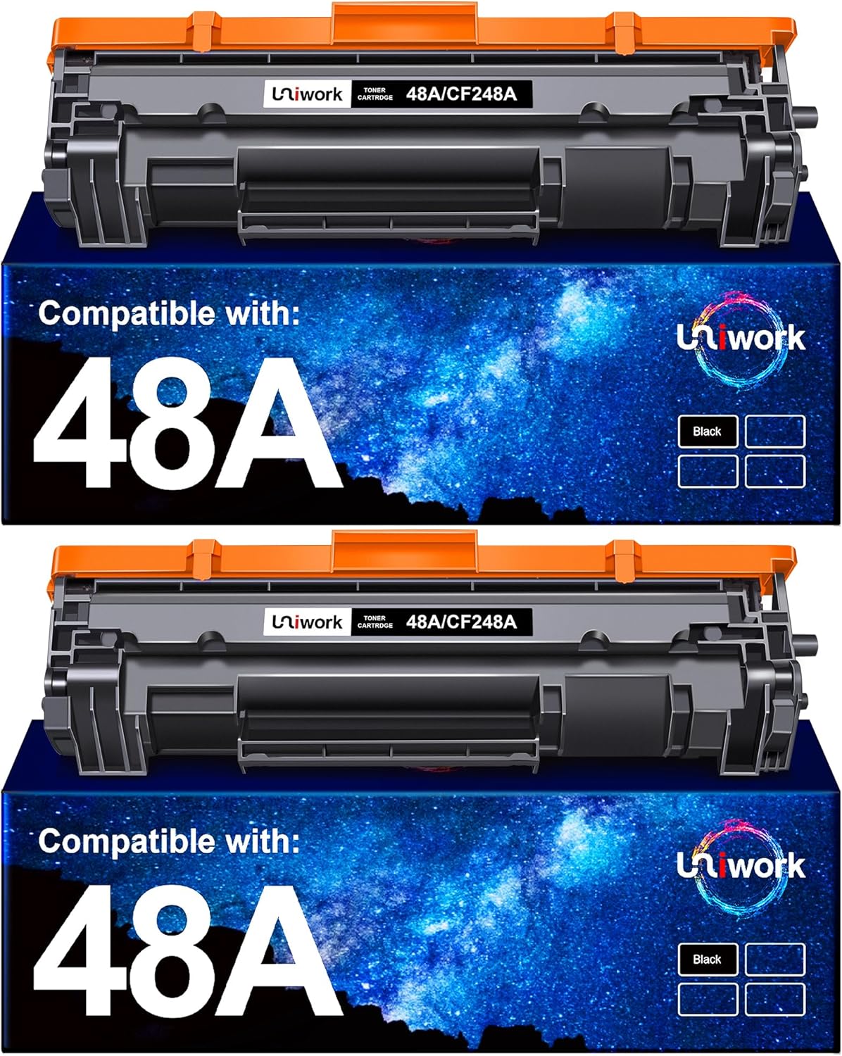 Uniwork 48A Toner Cartridge Replacement for HP 48A Toner Cartridge Black CF248A...