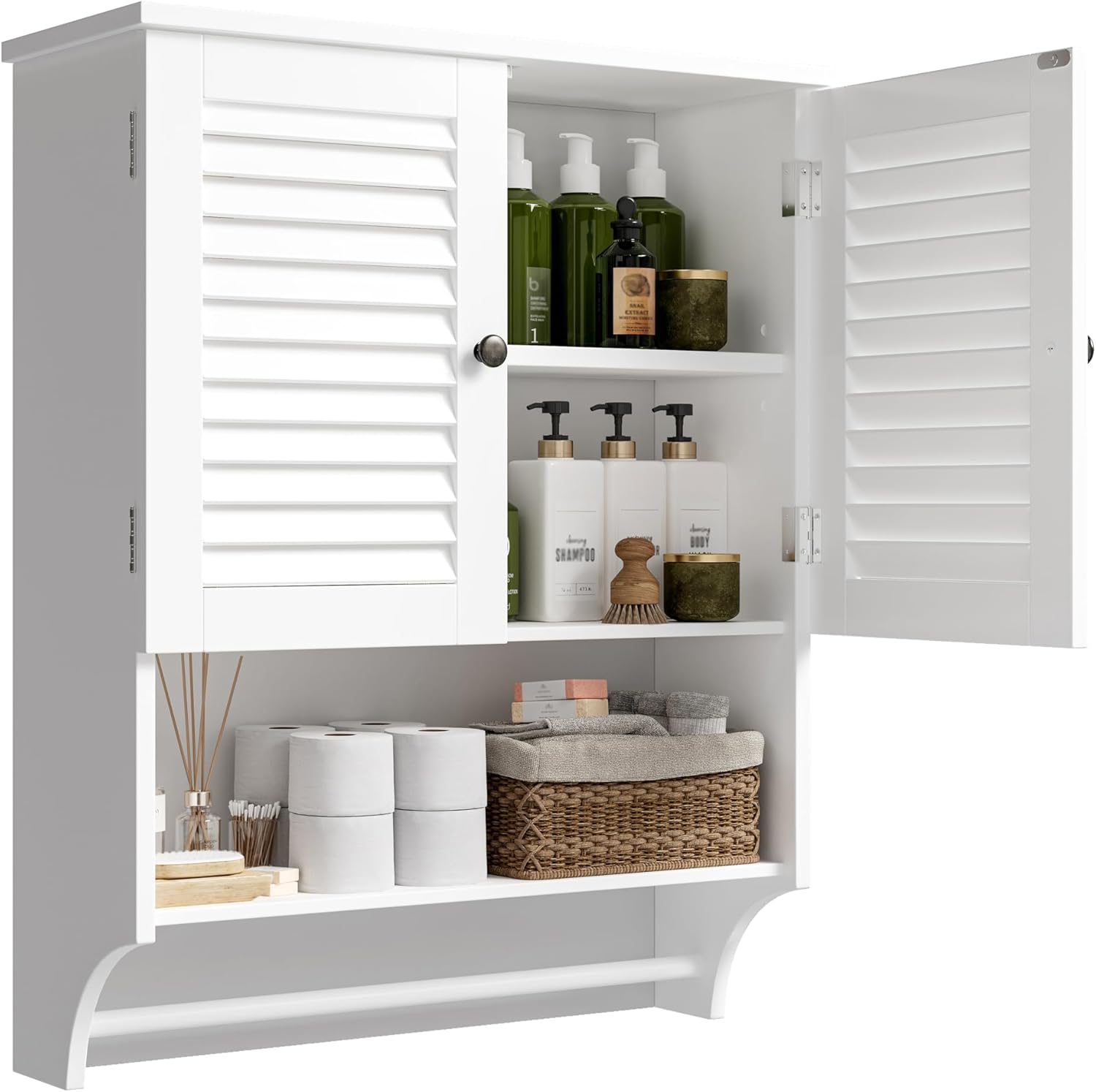 ChooChoo Medicine Cabinet, Bathroom Wall Cabinet, 2 Doors Over The Toilet Space...
