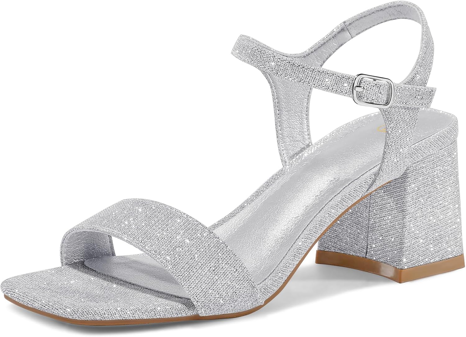 mysoft Women's Chunky Block Low Heels Open Toe Ankle Strap Heeled Sandals Comfor...