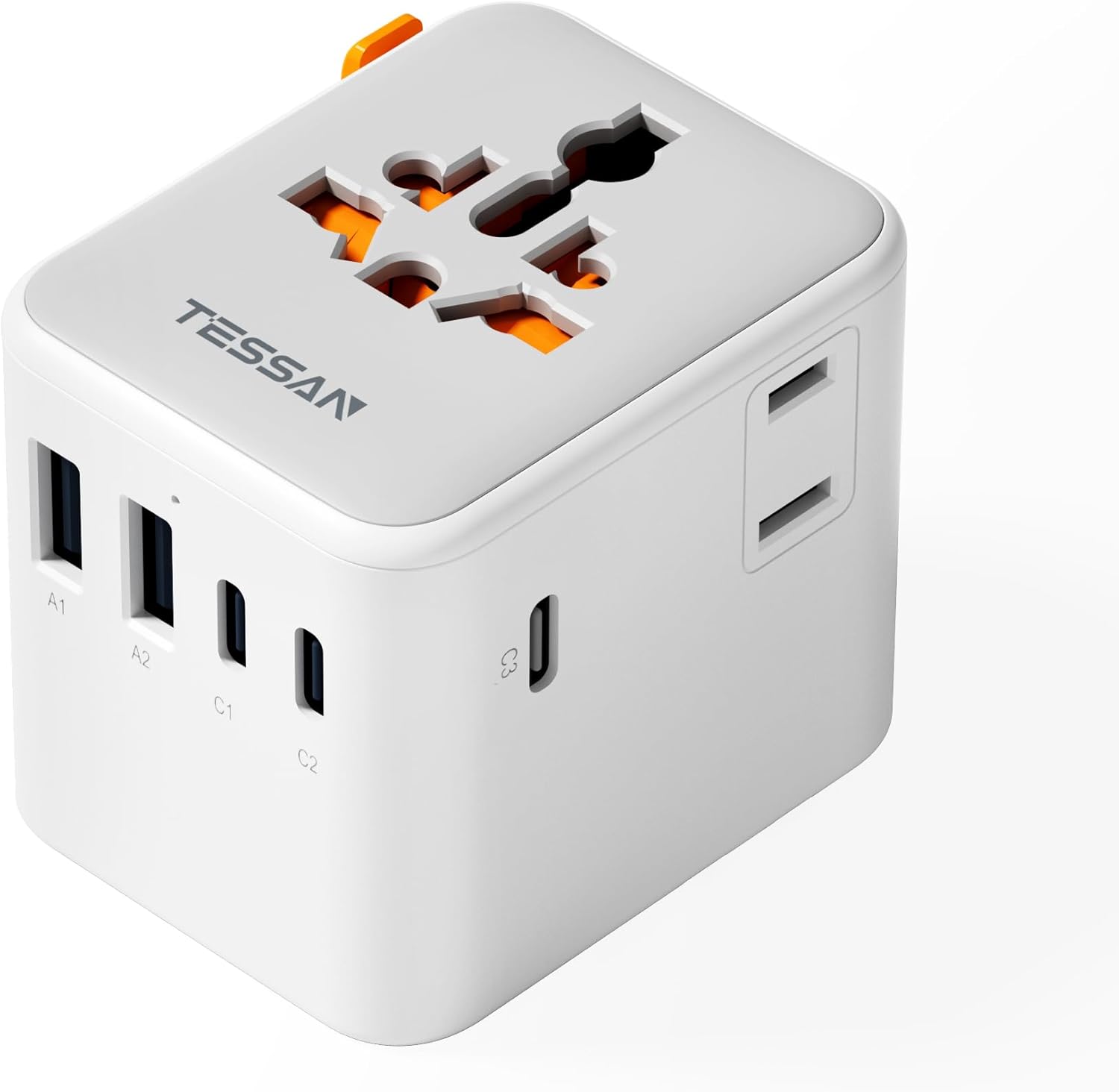 TESSAN Universal Travel Adapter 28W, International Power Adapter with Extra 2 Pr...