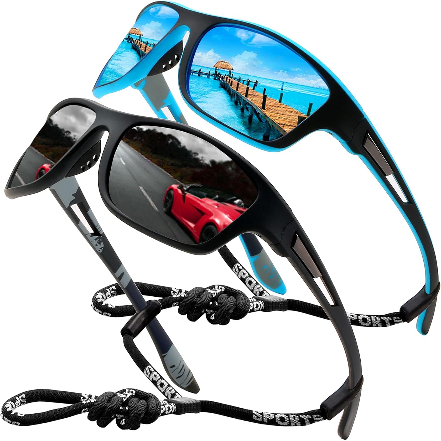 Sports Sunglasses Mens Womens Polarised For Travel Driving Cycling Fishing Hikin...