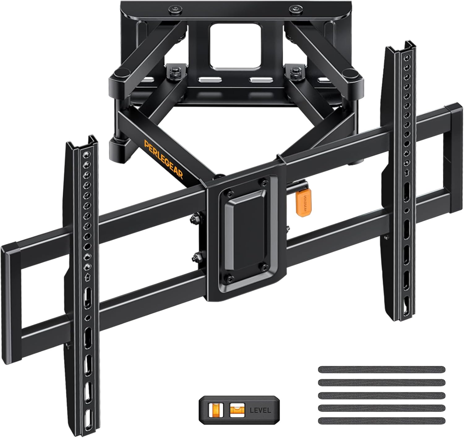 Perlegear TV Wall Bracket Swivels Tilts Extends, Full Motion TV Bracket for Most...