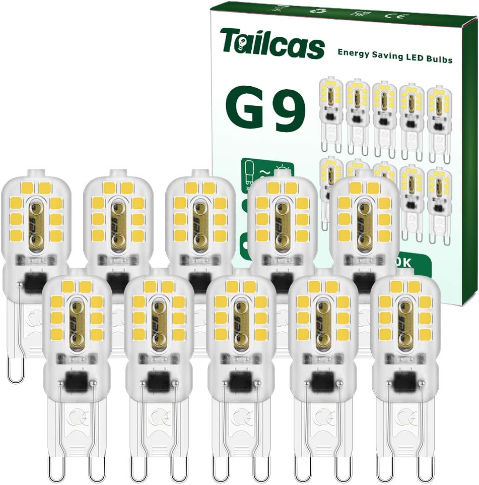 3W G9 Led Light Bulbs, Cool White Led G9 Bulb (Equivalent 30W Halogen Bulb) Mini...