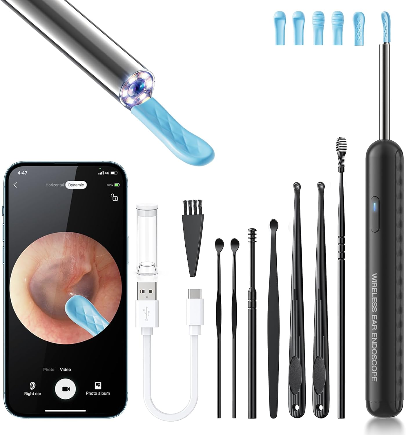 Ear Wax Removal, Ear Cleaner with Camera and Light...