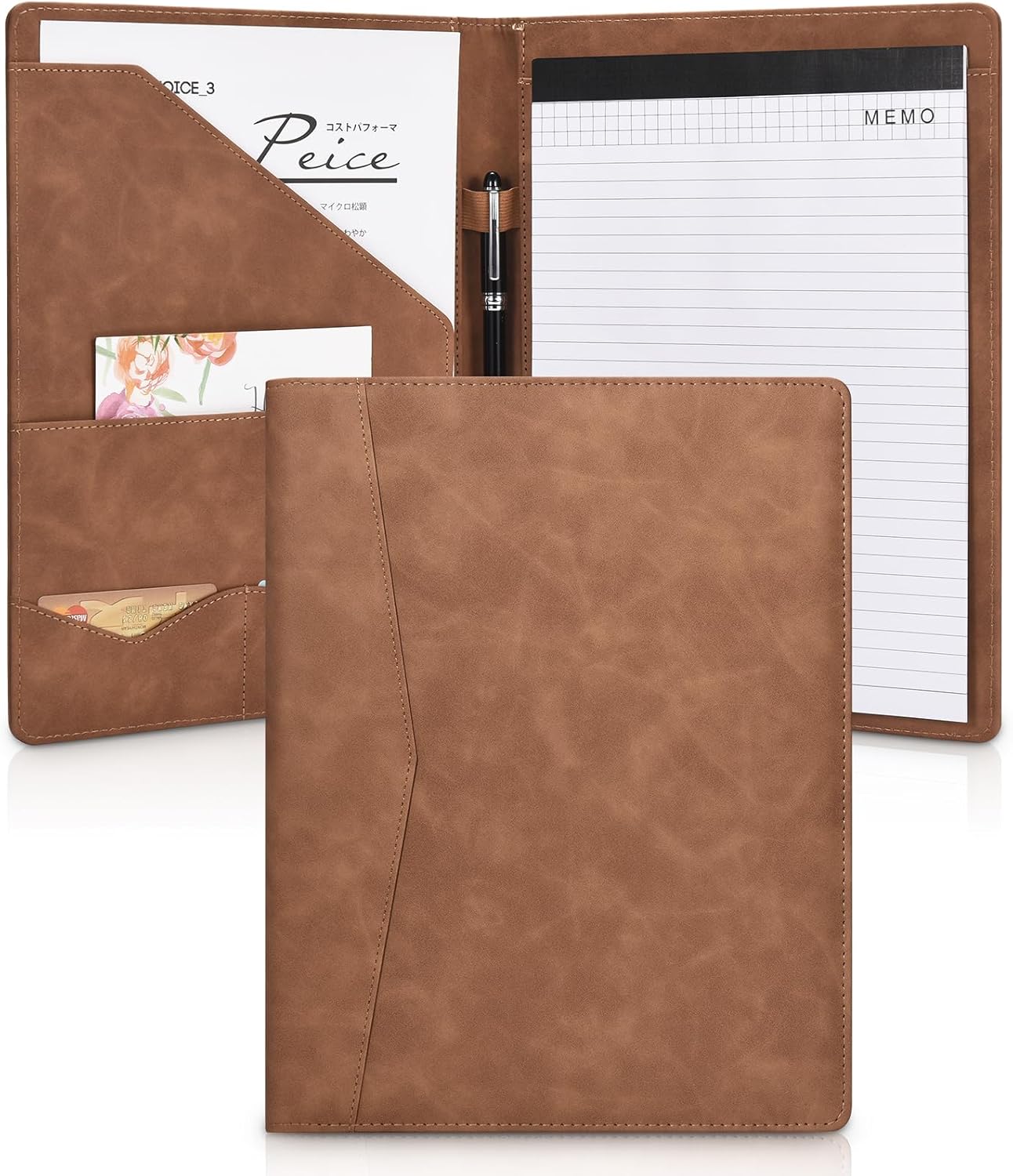Pacific Mailer Padfolio Portfolio Leather Binder, Interview Legal Document Organ...