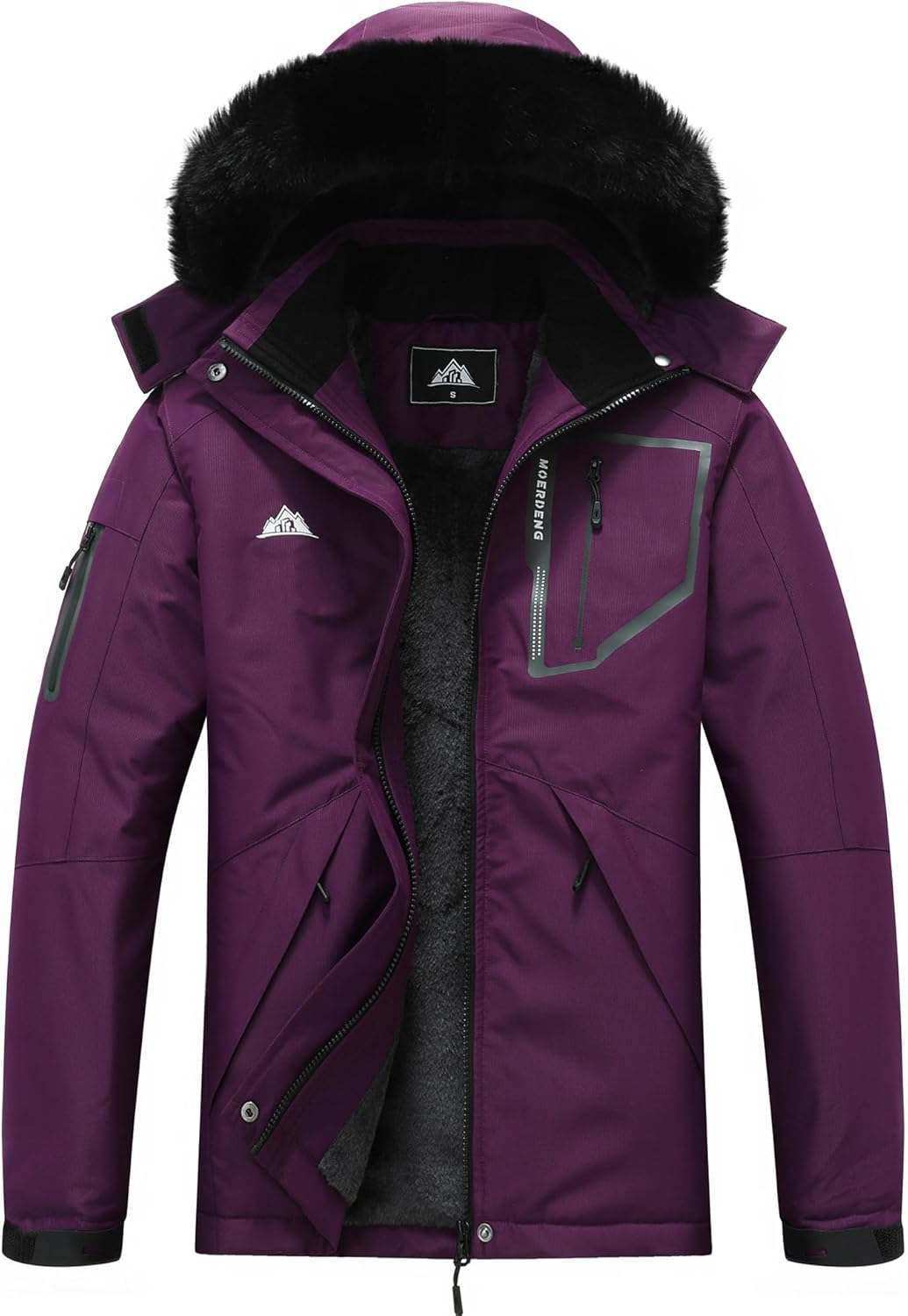 MOERDENG Women's Waterproof Snow Ski Jacket Warm Winter Coat Insulated Snowboard...