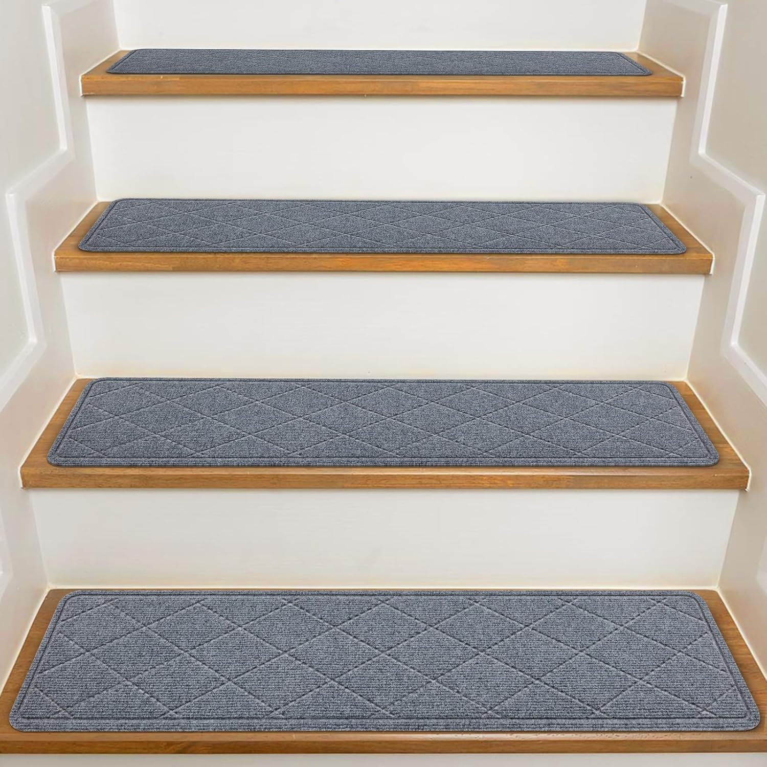 Stair Treads Non Slip for Wooden Steps Indoor, KOOTETA 15 Pack 8" X 30" Carpet S...