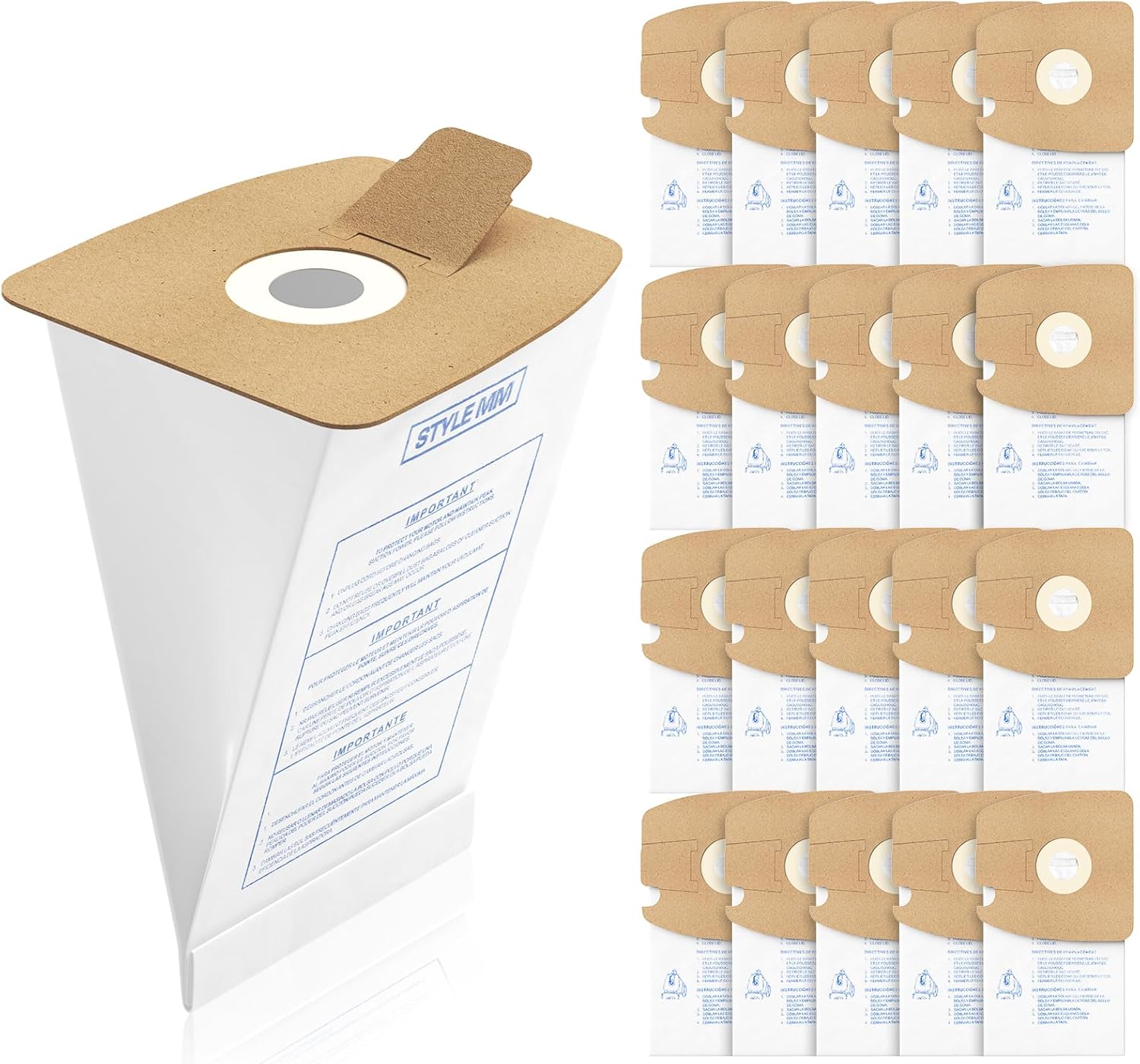 20 Pack Style MM Vacuum Bags Compatible with Eureka Style MM Eureka Mighty Mite...