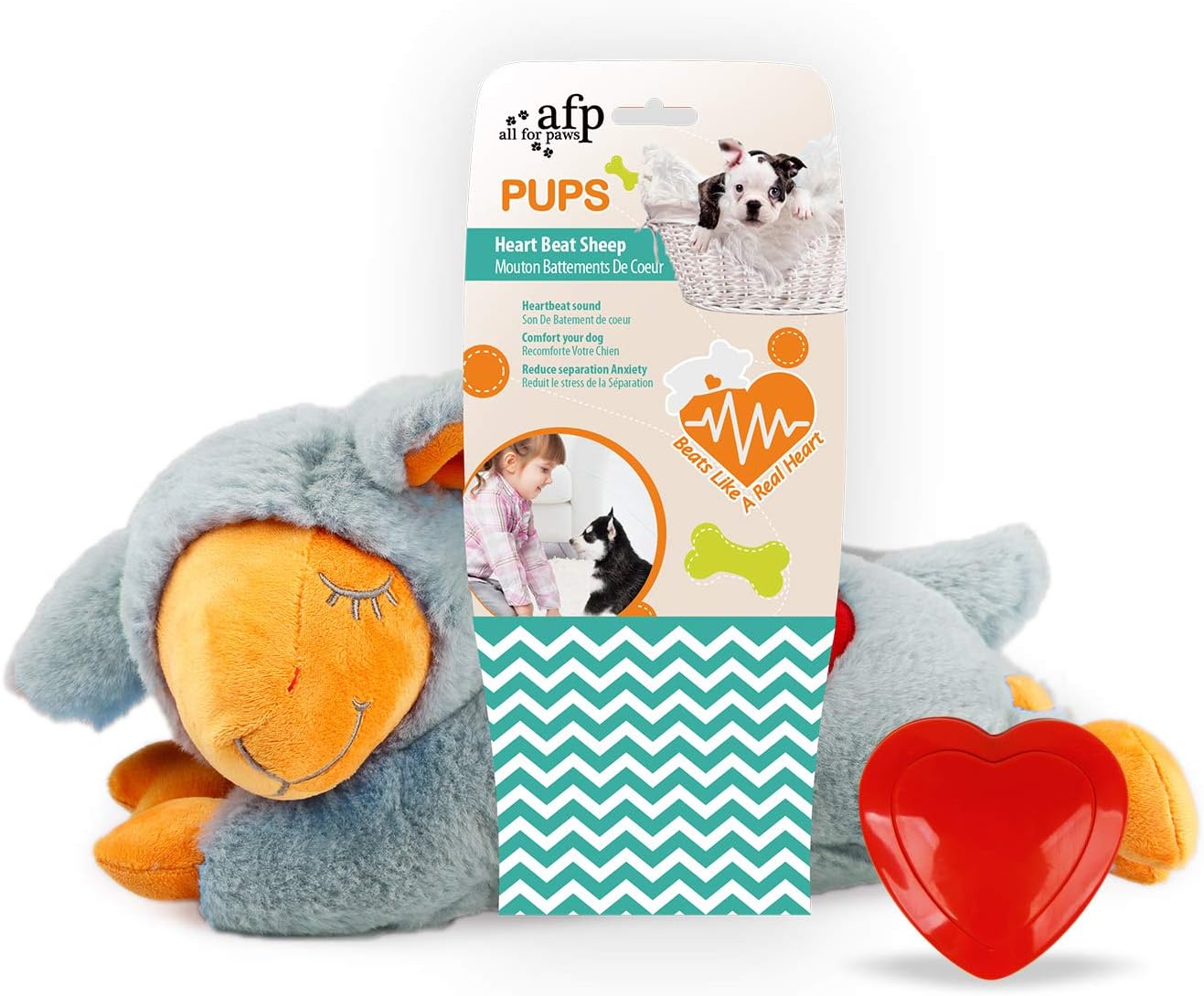 ALL FOR PAWS Puppy Heartbeat Toy-Little Buddy Hear...