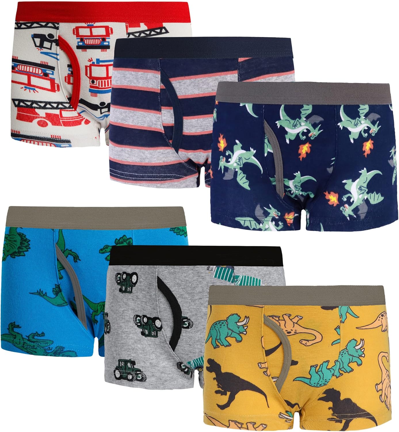 Sladatona Boys Boxer Briefs Shorts Cotton Dinosaur Shark Baby Toddler Underwear...