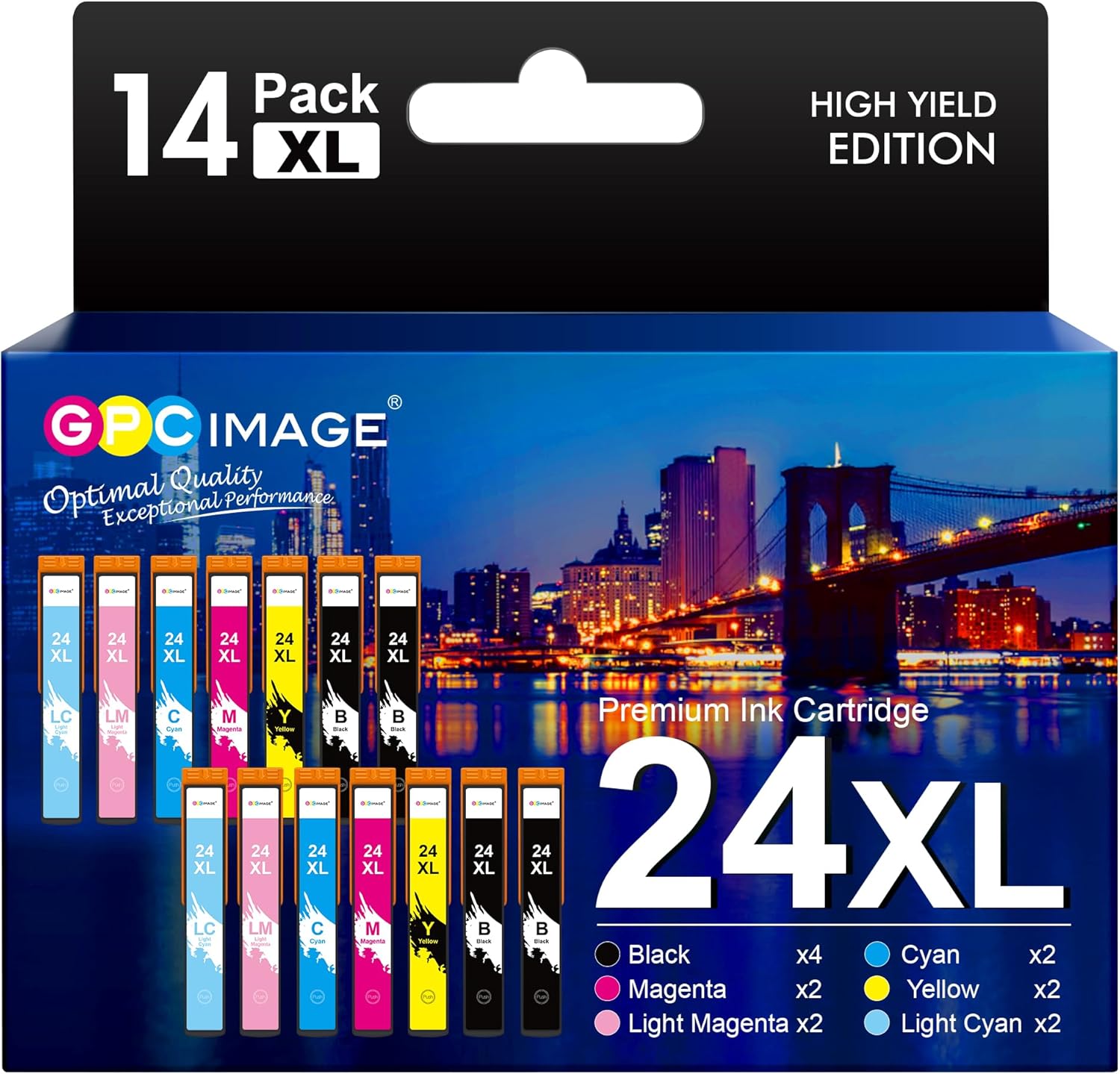 GPC Image 24xl Compatible Ink Cartridges Replacement for Epson 24 XL for Epson E...