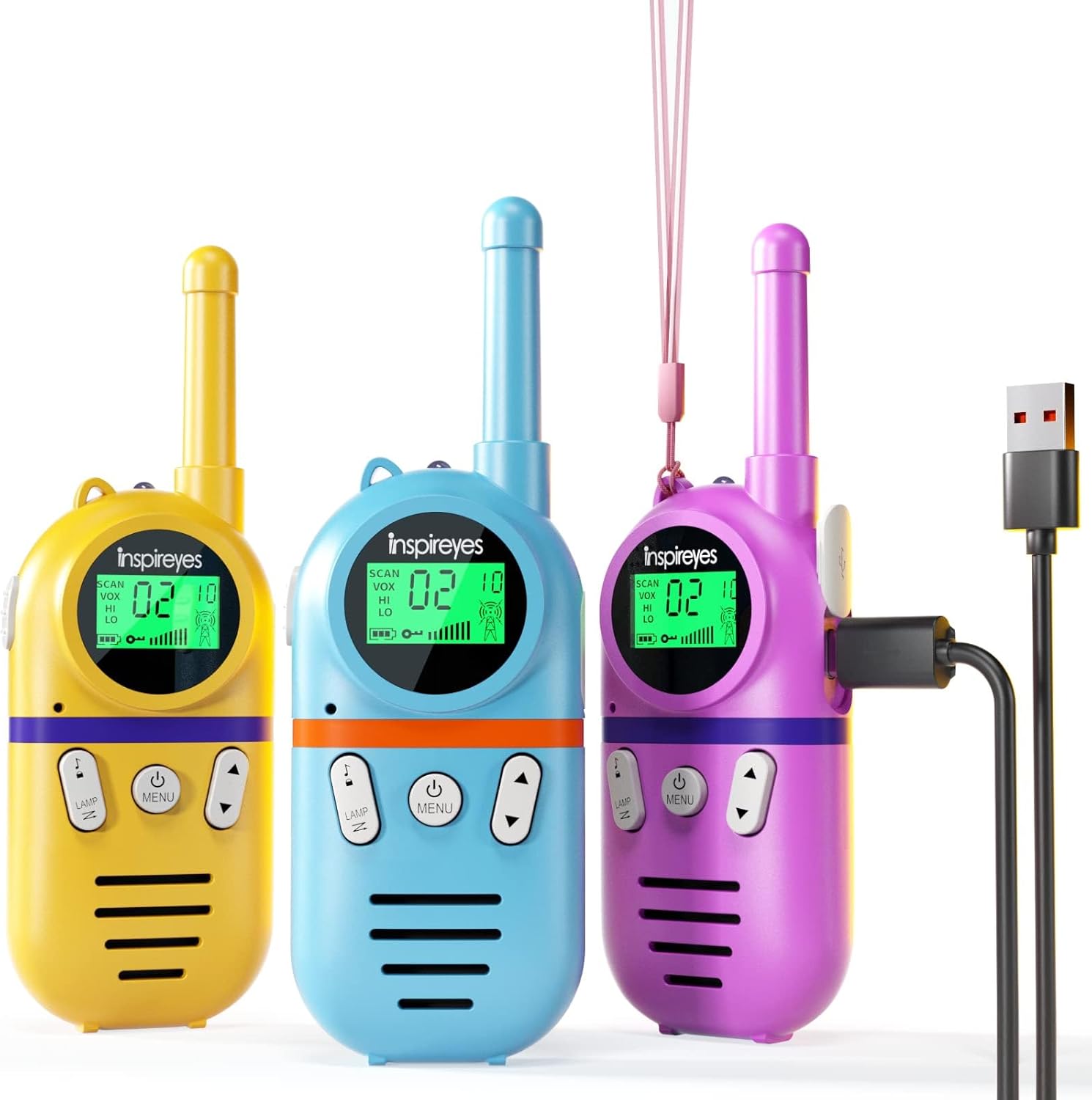 Walkie Talkies for Kids Rechargeable, 48 Hrs Working Time 3 Miles Range 22 Chann...