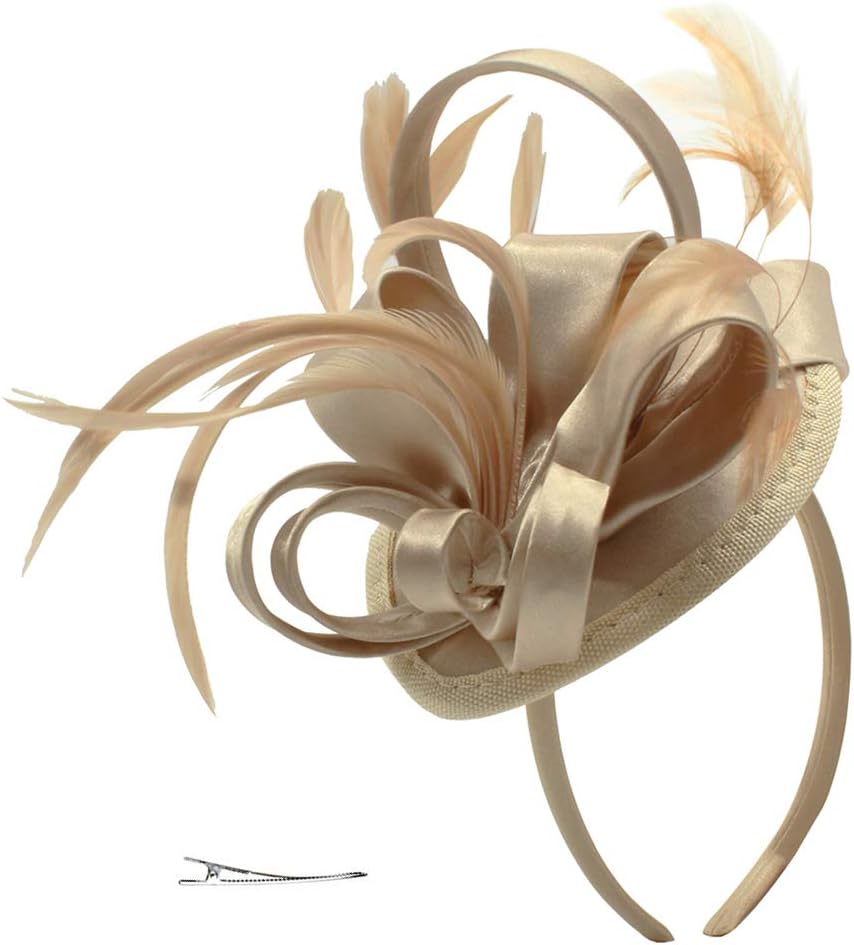 FELIZHOUSE Fascinators for Women Tea Party Hat Headband Derby Wedding Church Bri...