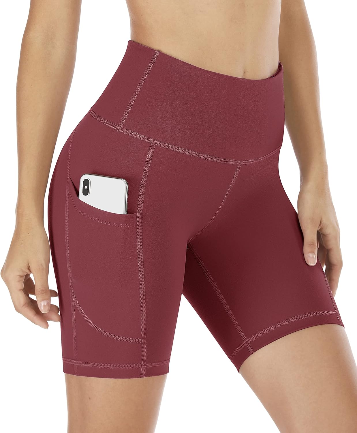IUGA Gym Shorts for Women High Waisted Tummy Control Cycling Shorts Women with P...