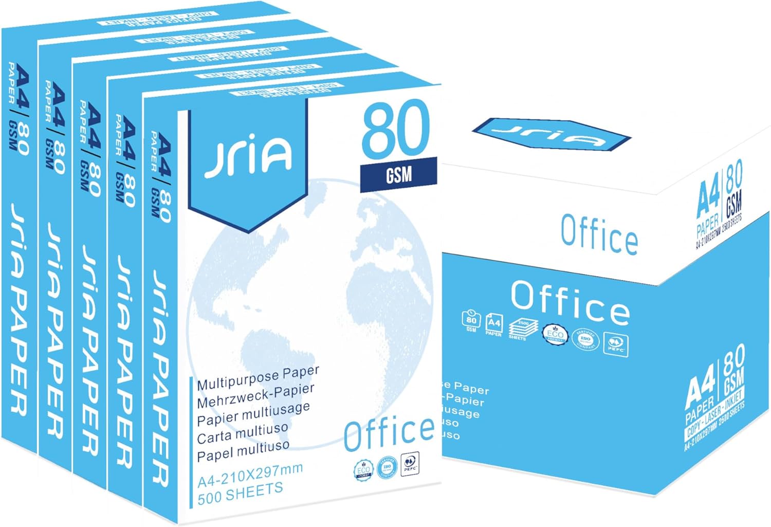 A4 White Printer Paper Home & Office A4 Multi-Purpose Copy Printer Paper 210x297...