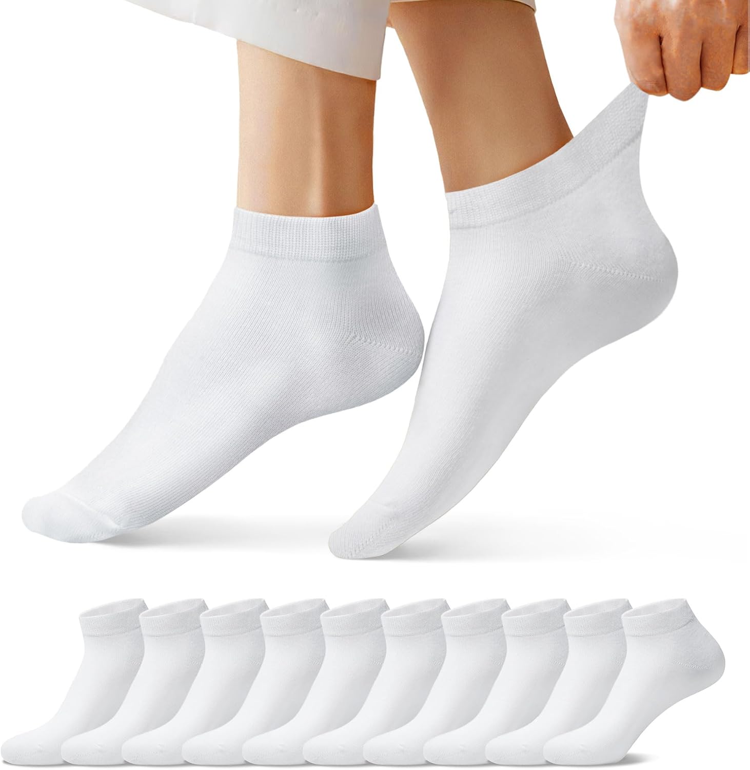 FALARY Trainer Ankle Socks for Men Women 10 Pairs Sport Low short Socks