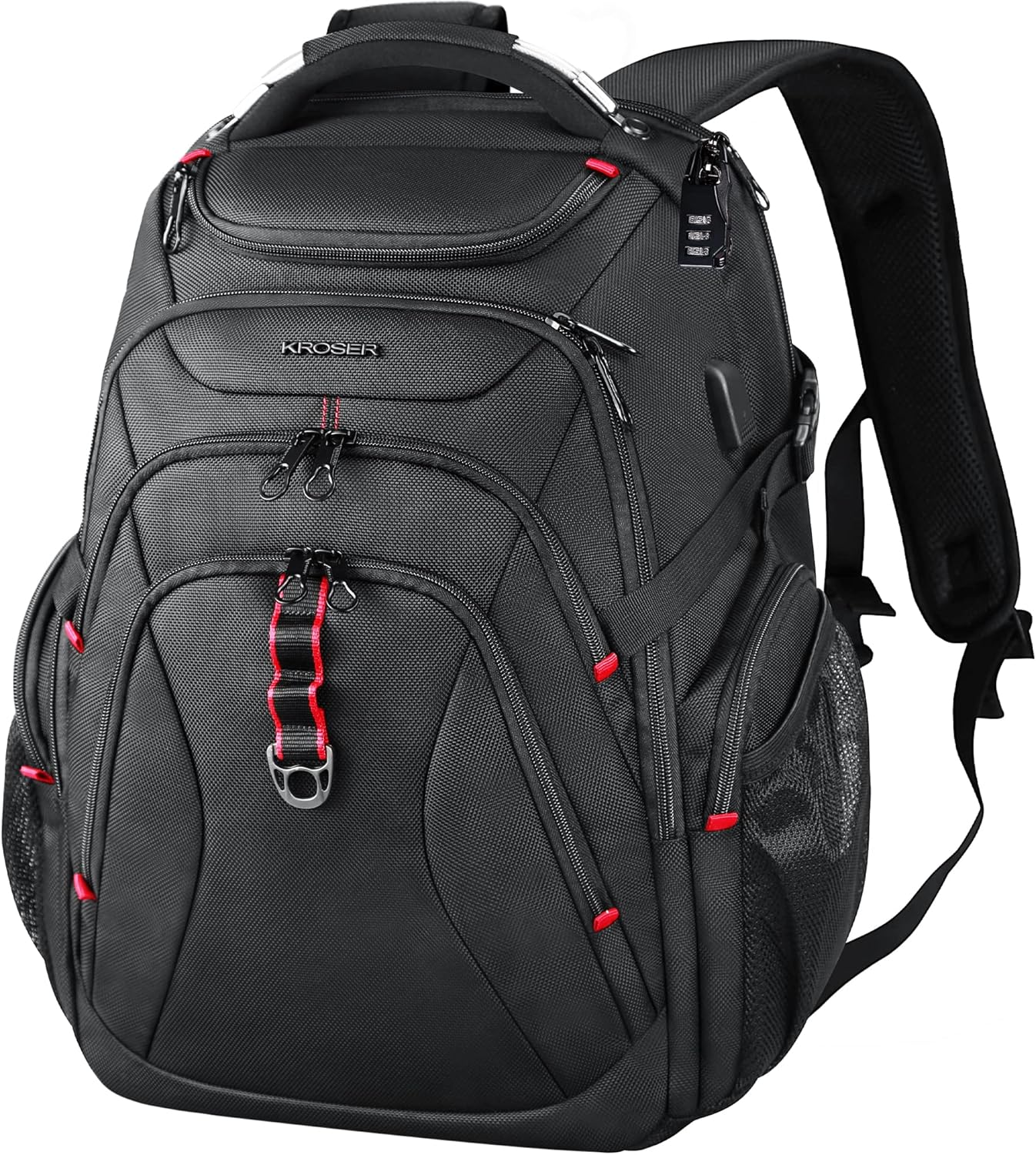 KROSER Travel Laptop Backpack 17.3 Inch XL Computer Backpack with Hard Shell Saf...