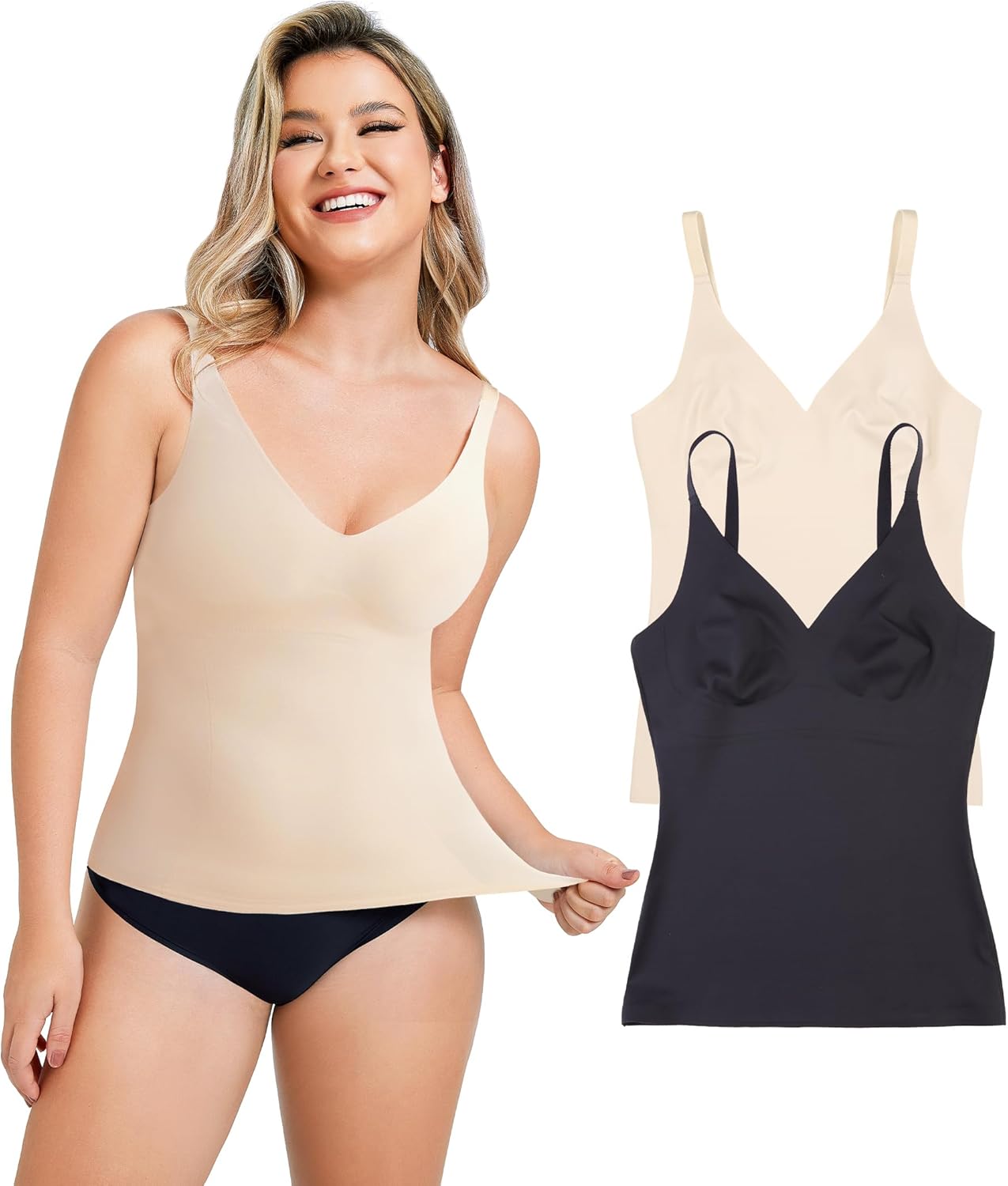 LODAY Compression Tank Tops for Women Tummy Control Shapewear Seamless Body Shap...
