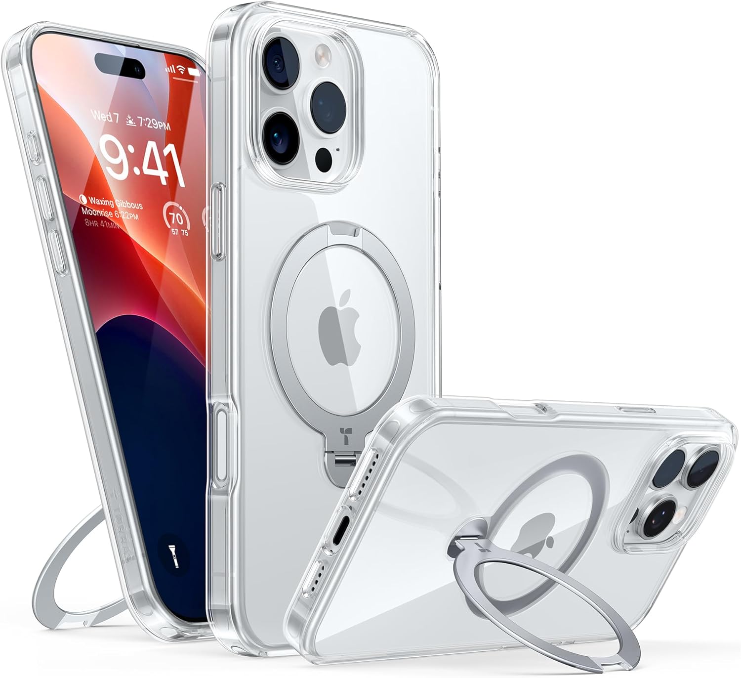 TORRAS 360° Spin Magnetic Stand for iPhone 16 Pro Max Case, Compatible with Mags...