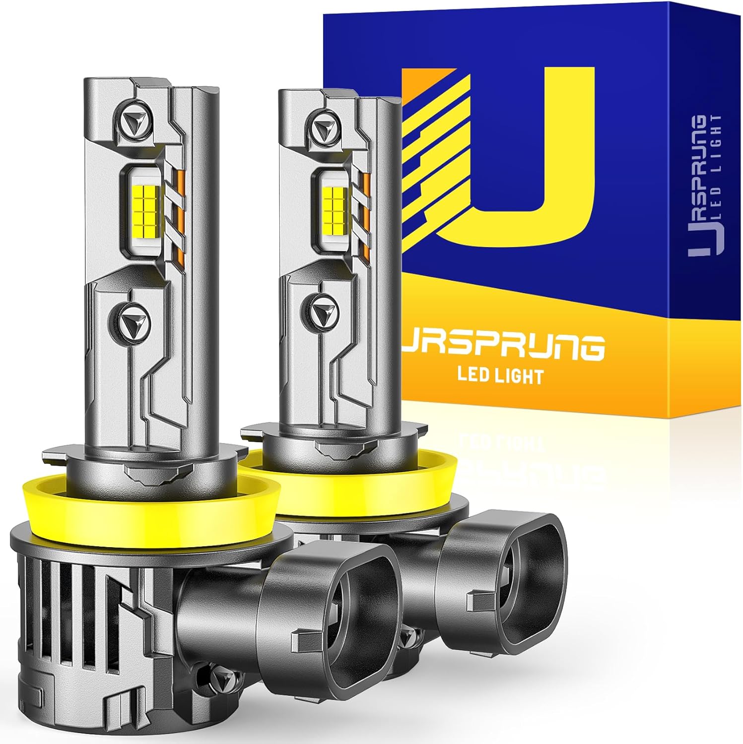 Ursprung 44000LM H11 Light Bulbs, Upgraded 900% Super-Brighter, 6500K Pure White...