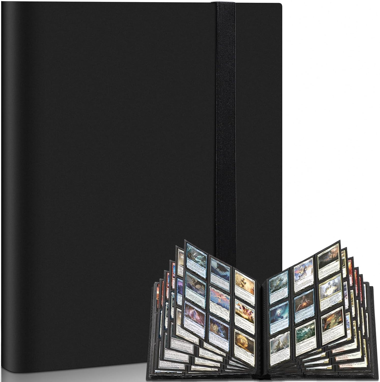 9 Pocket Trading Card Album, Card Collection Binder with 360 Side Pockets Sports...