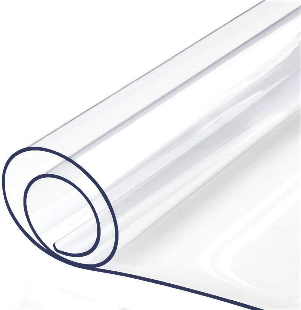 Clear Plastic Table Protector Thick Wipeable PVC Vinyl Tablecloth Furniture PVC...