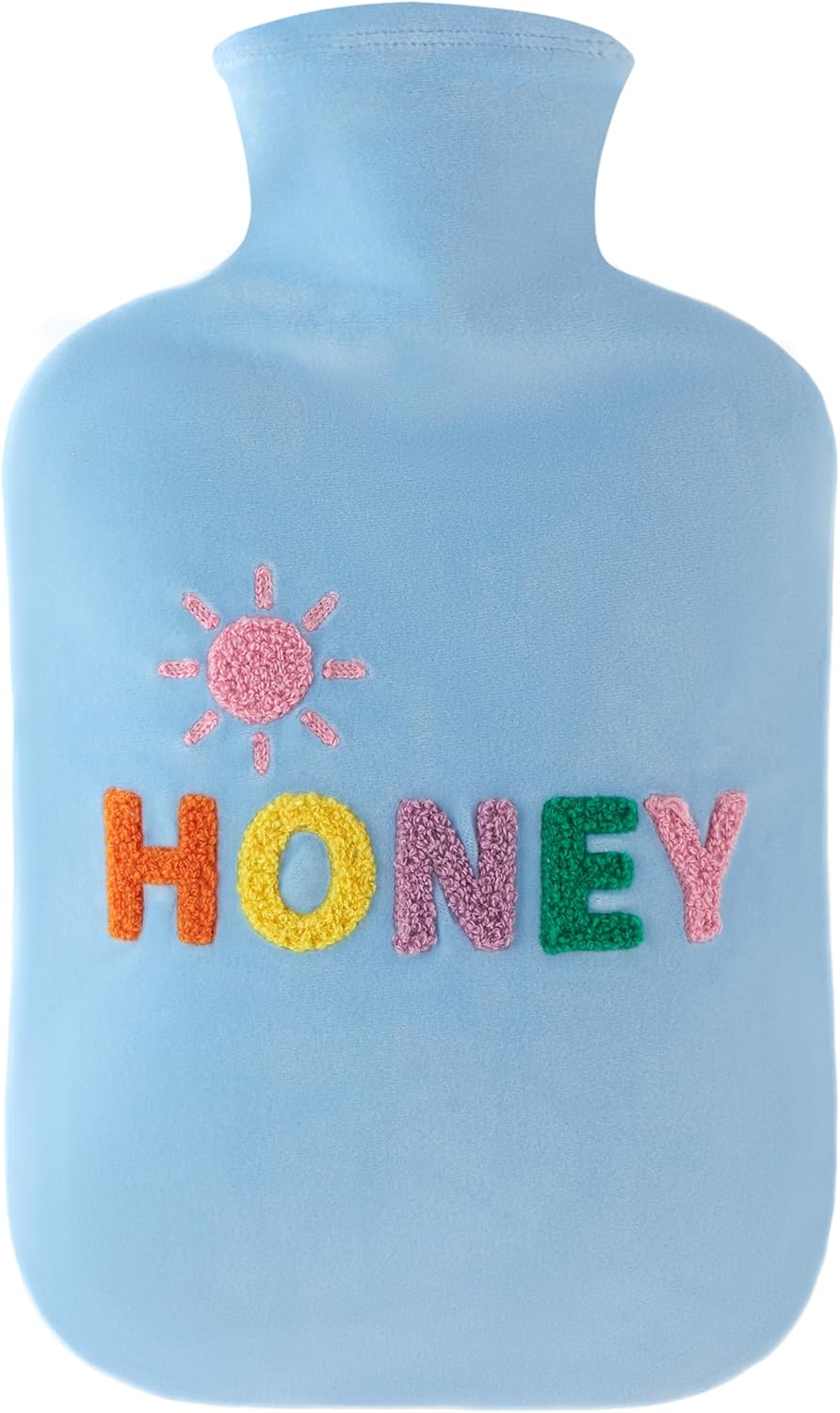 samply Premium Hot Water Bottle with Cute Cover, Removeable & Washable Soft Bott...