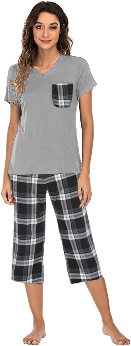 Famulily Pajamas Women Cotton Comfy Pajamas, Ladies Pyjamas Set Floral Printing...