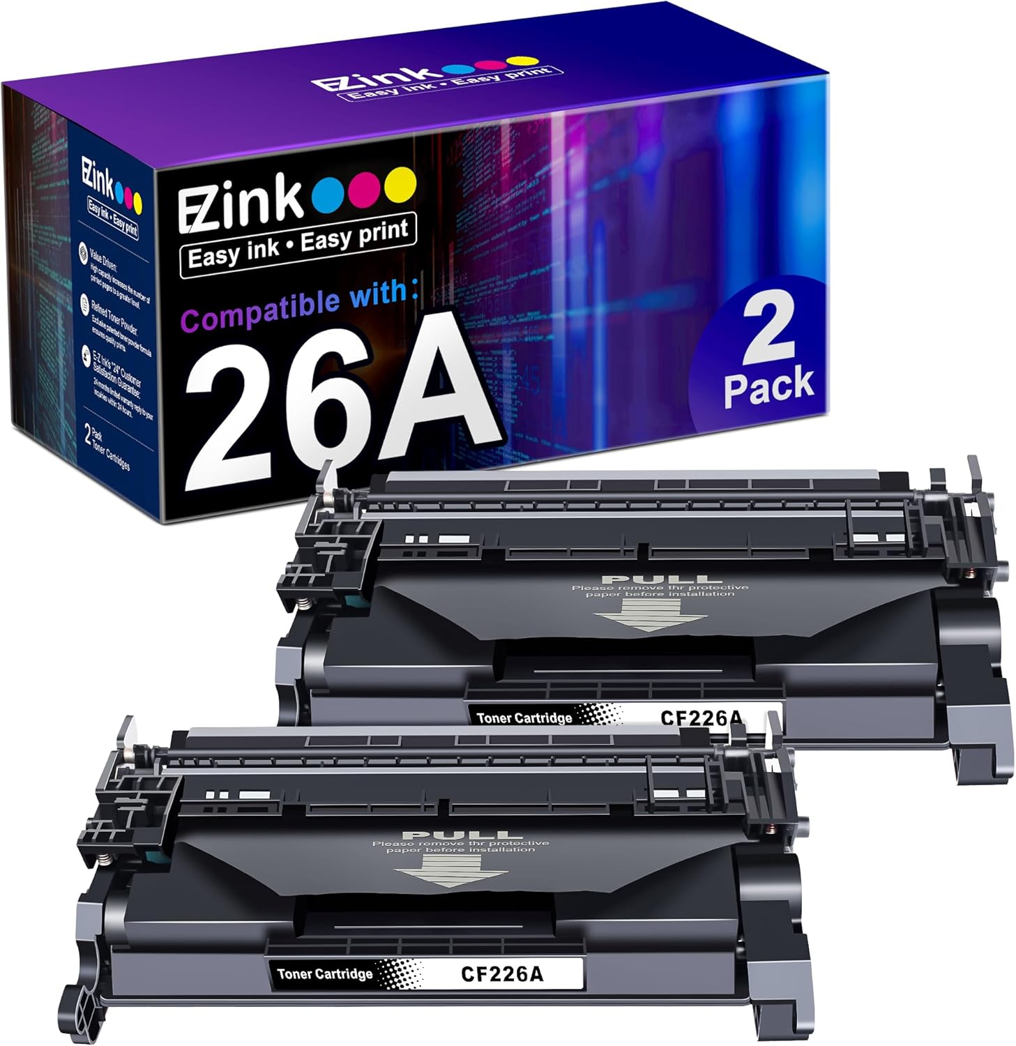 E-Z Ink Compatible Toner Cartridge Replacement for HP 26A CF226A 26X CF226X to u...