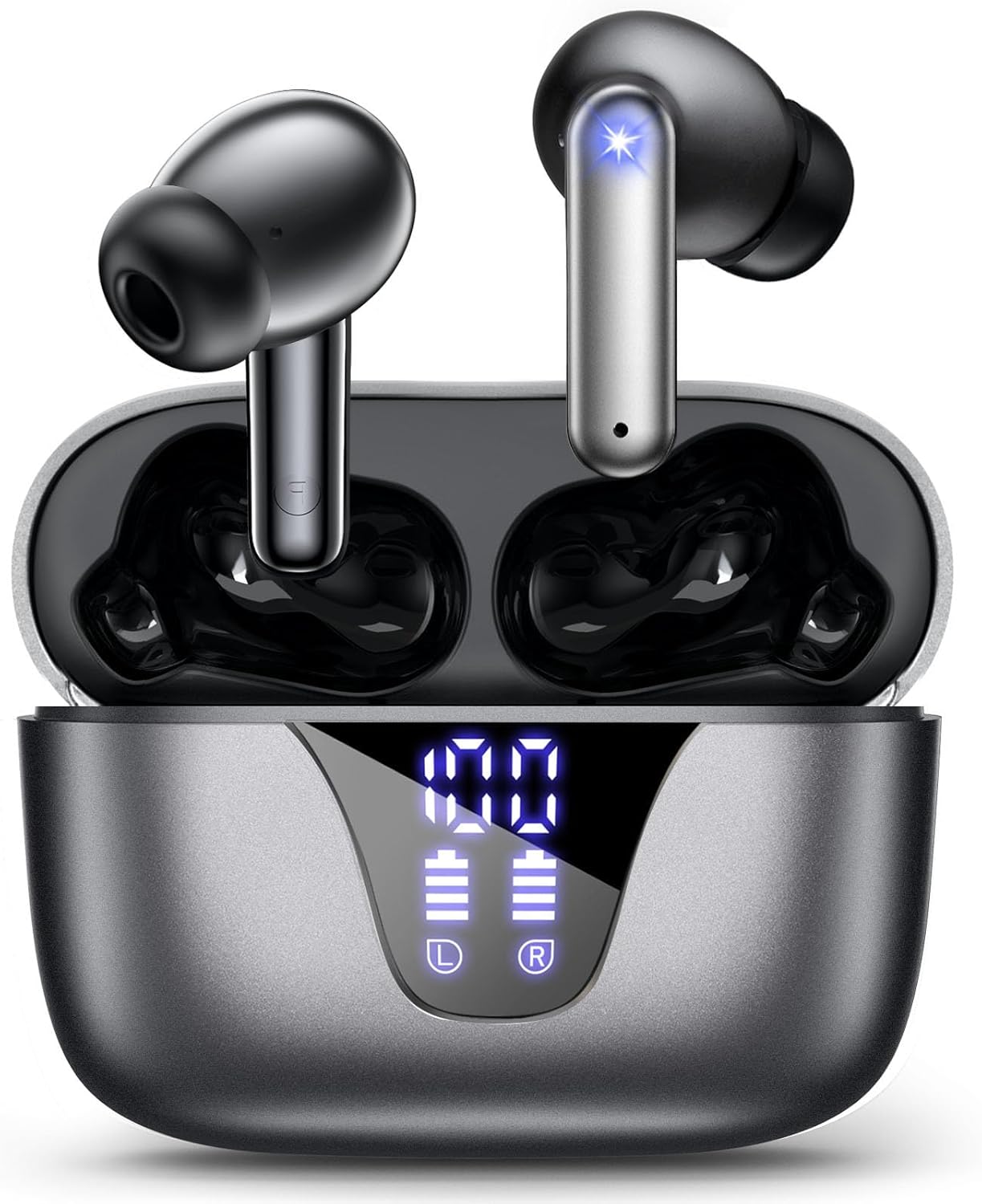 ZIUTY Wireless Earbuds, Ear Buds Bluetooth Headphones 50H Playtime with LED Digi...