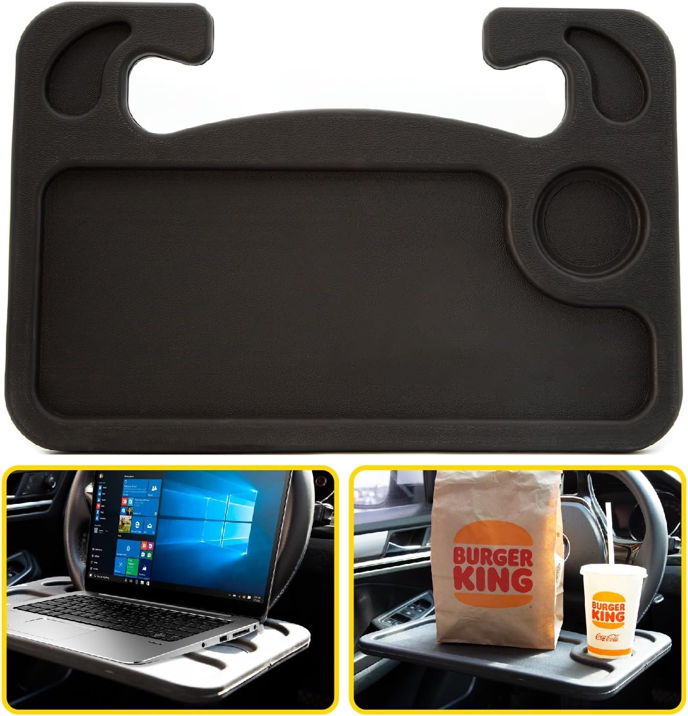 CUTEQUEEN Car Steering Wheel Desk, Car Table, Steering Wheel Tray, Steering Whee...