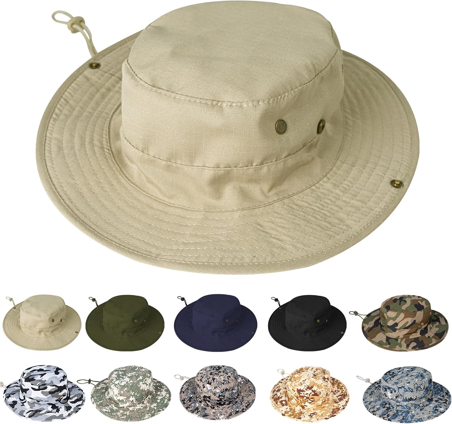 Sun Hats for Men Women Boonie Hat Foldable Fishing Hat UPF 50+ Bucket Hat for Fi...