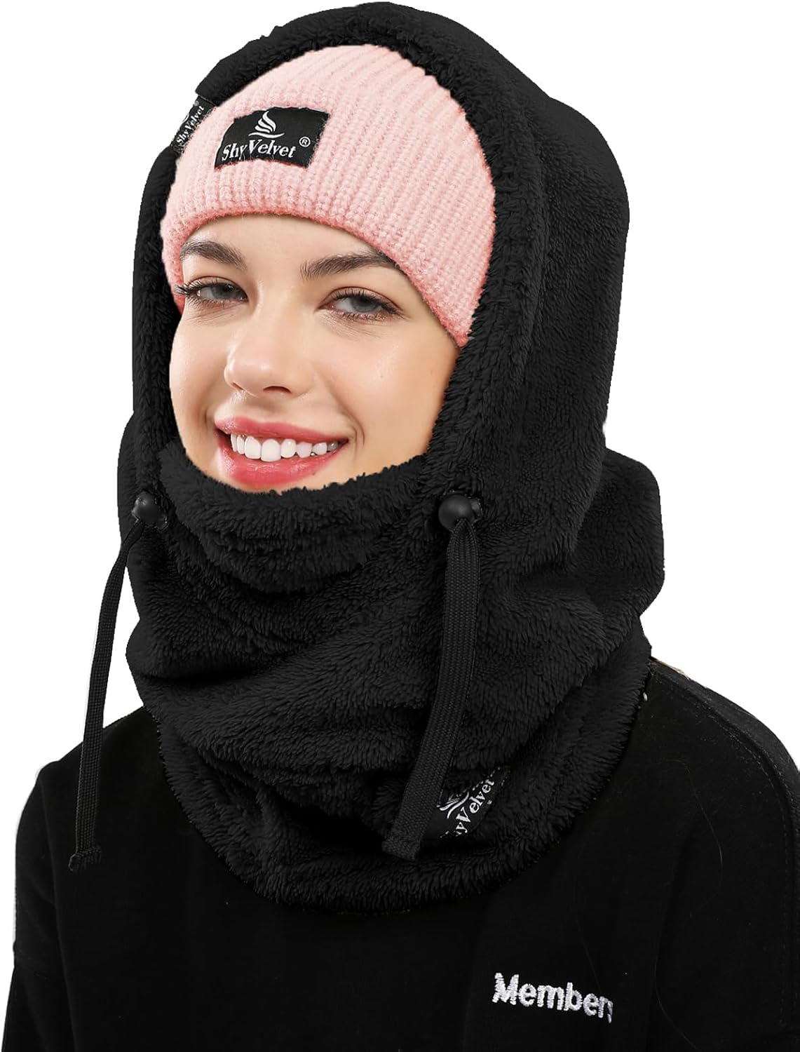Shy Velvet Balaclava Wind-Resistant Winter Face Mask,Fleece Ski Mask for Men and...
