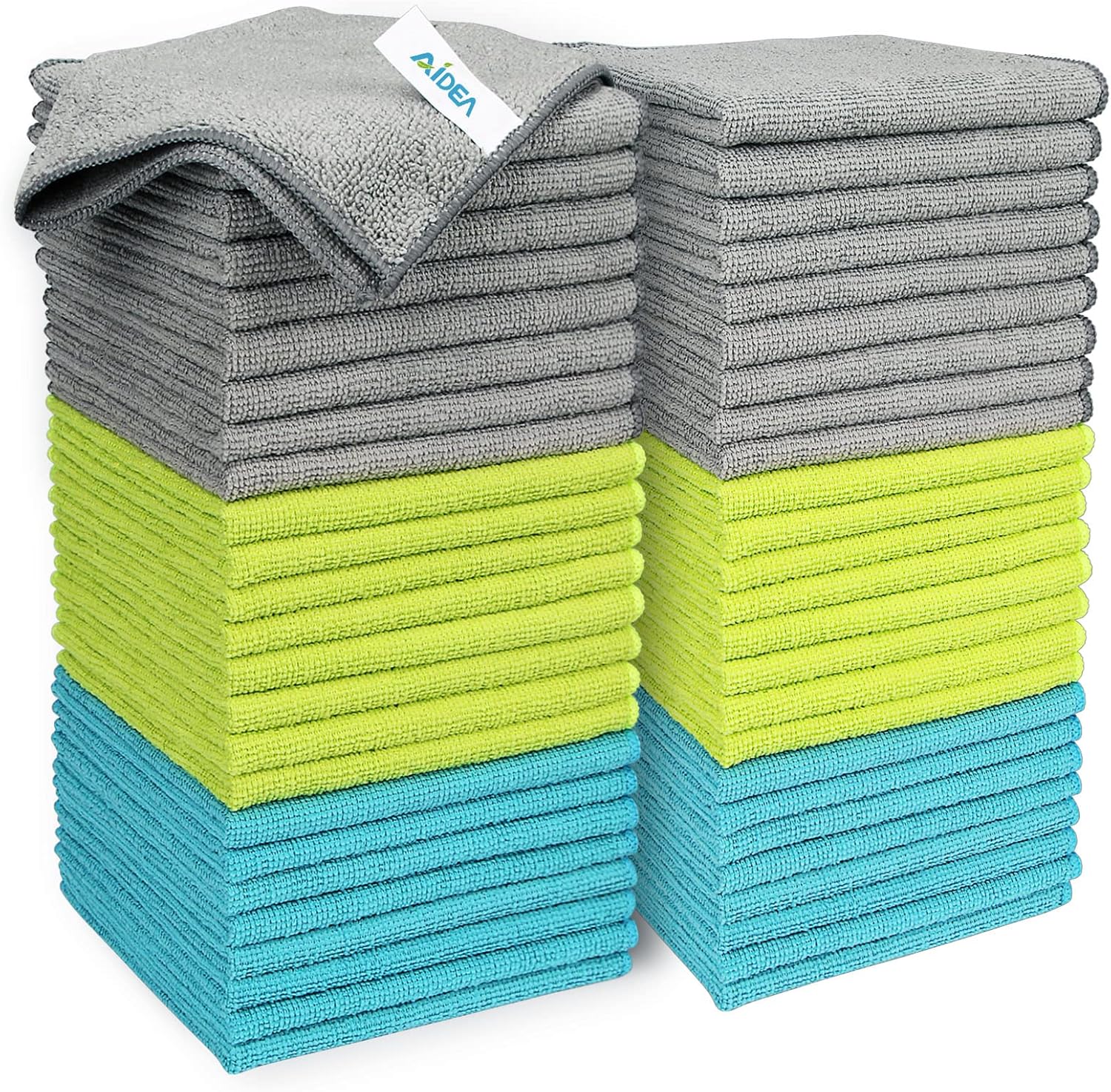 AIDEA Microfiber Cleaning Cloths-50PK, Soft Highly...