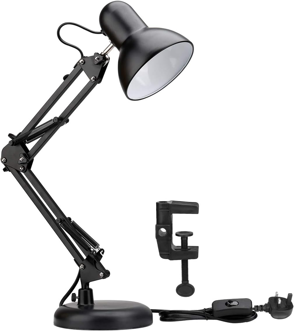 Lepro Desk Lamp, E27 Swing Arm Desk Lamp with Clam...