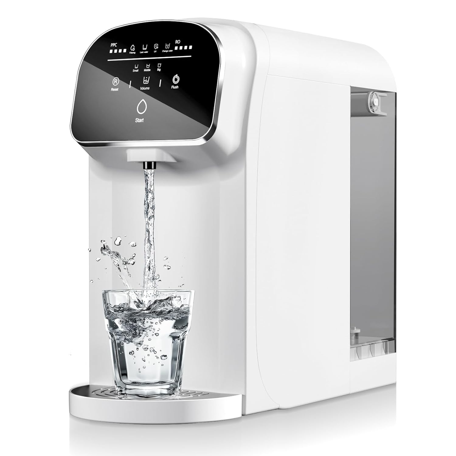 Countertop Reverse Osmosis System Water Filter with UV, 5:1 Pure to Drain, 5 Sta...