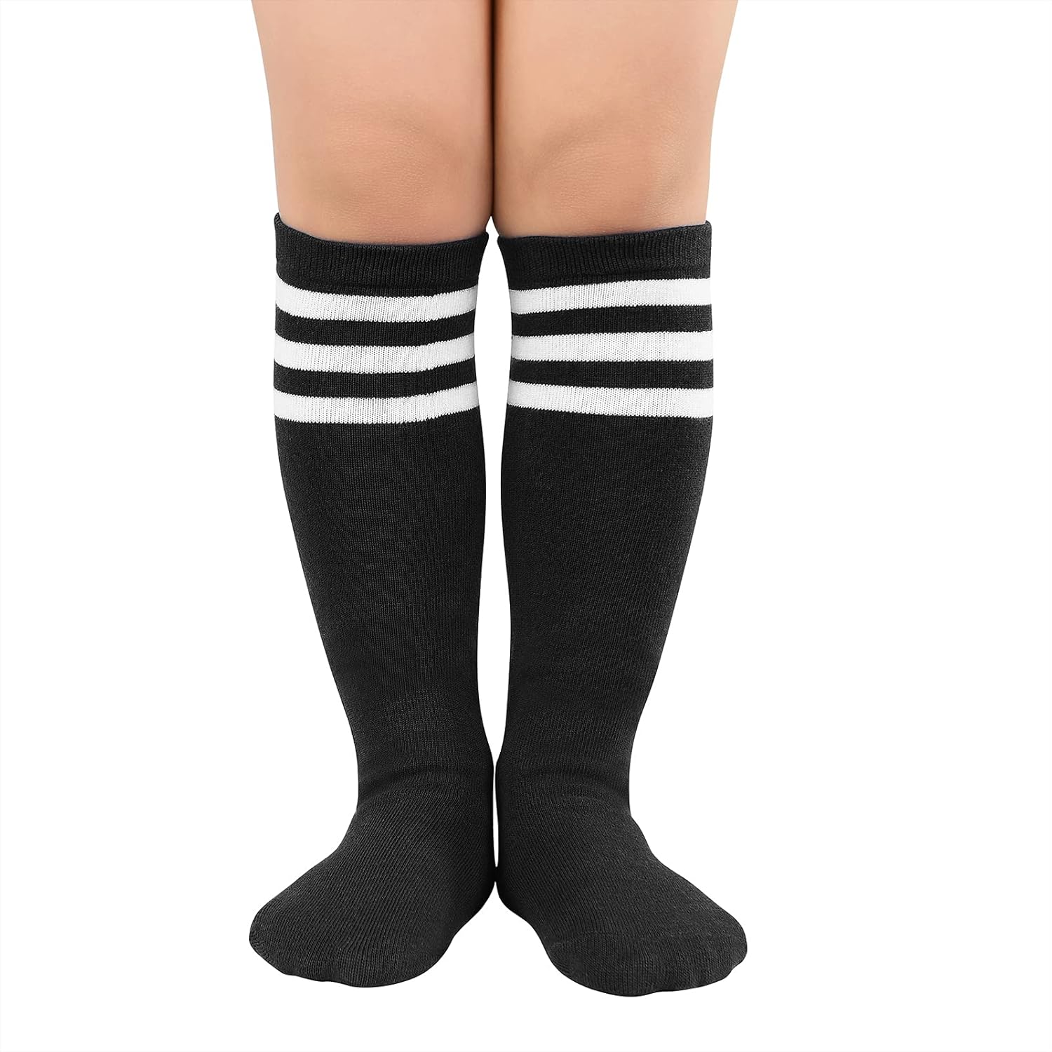 American Trends Kids Toddler Soccer Socks Knee High Tube long Socks Three Stripe...