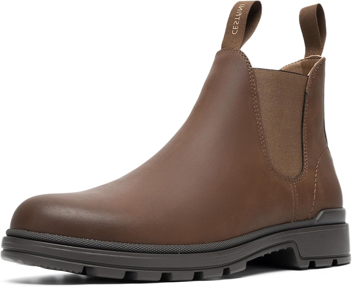 Cestfini Mens Slip On Chelsea Boots 10.5 Camel