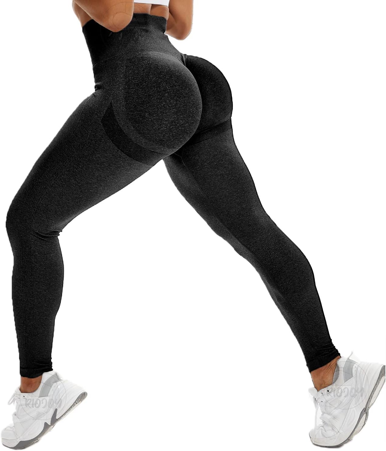RIOJOY Scrunch Seamless Leggings Smile Contour Women High Waist Ruched Butt Lift...