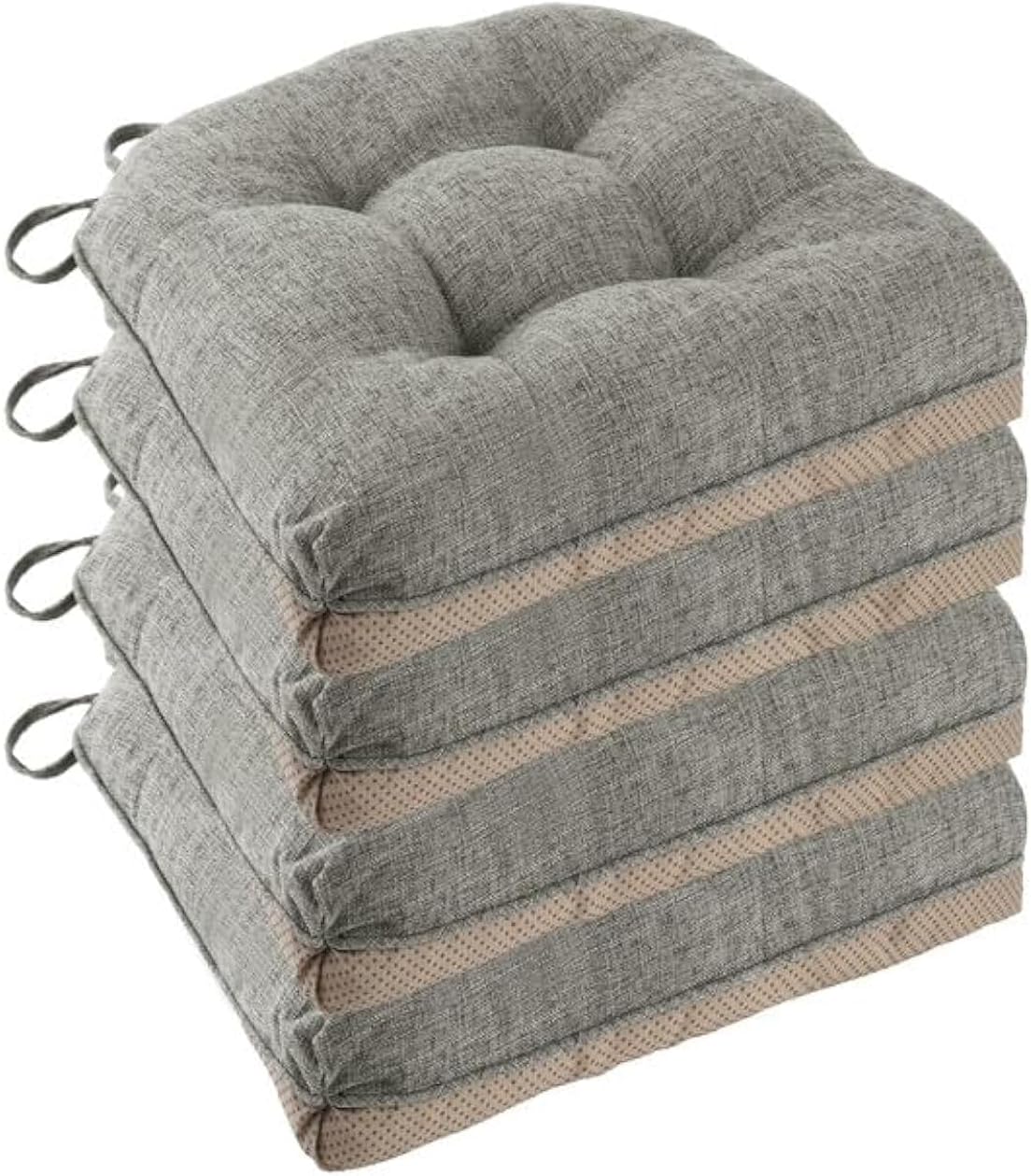 FlyGulls Non Slip Chair Cushions for Dining Chairs Set of 4 Kitchen Chair Cushio...