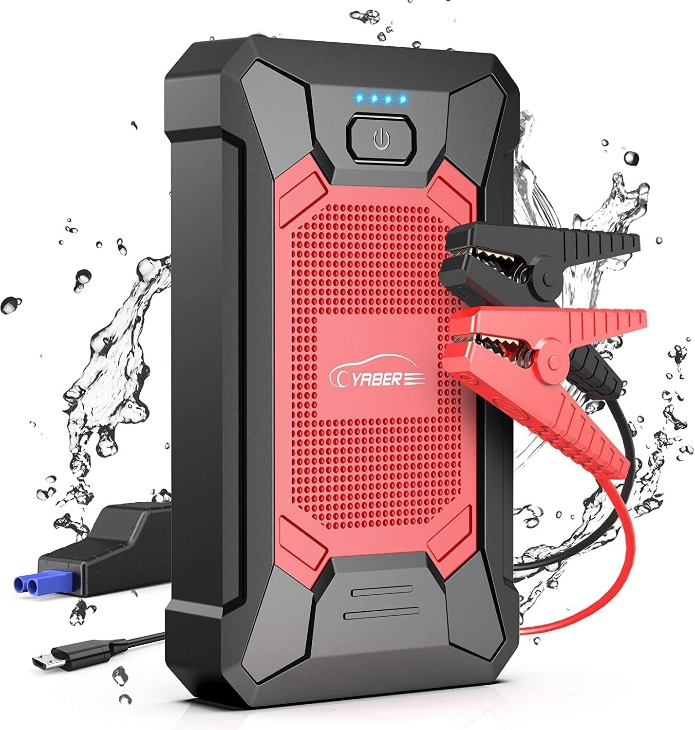 YABER Jump Starter Power Pack, 2500A Car Battery Booster Jump Starter up to 5.5L...