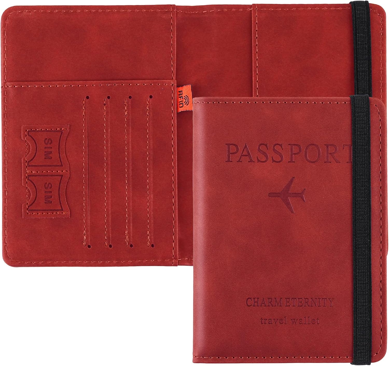 Cooja Passport Holder Cover Travel Wallet Organiser, Passport Case with RFID Blo...