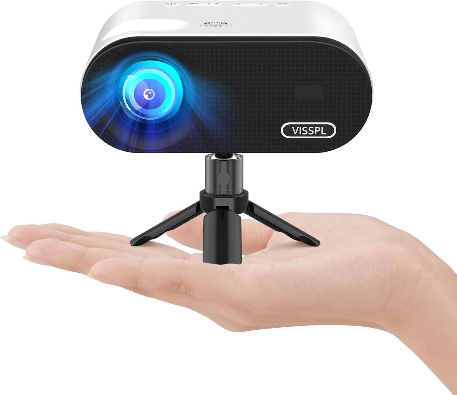Mini Projector with WiFi and Bluetooth, VISSPL Full HD 1080P Projector, Portable...