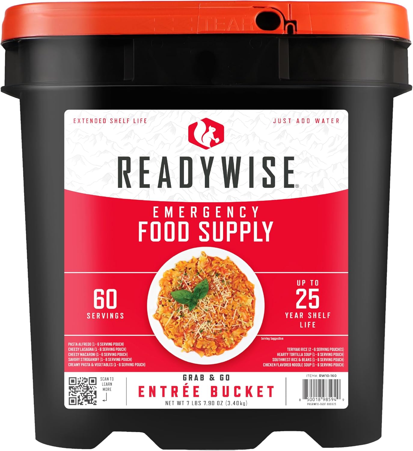 ReadyWise, 60 Servings, Lunch & Dinner, 13 Different Recipies, Grab & Go, Freeze...