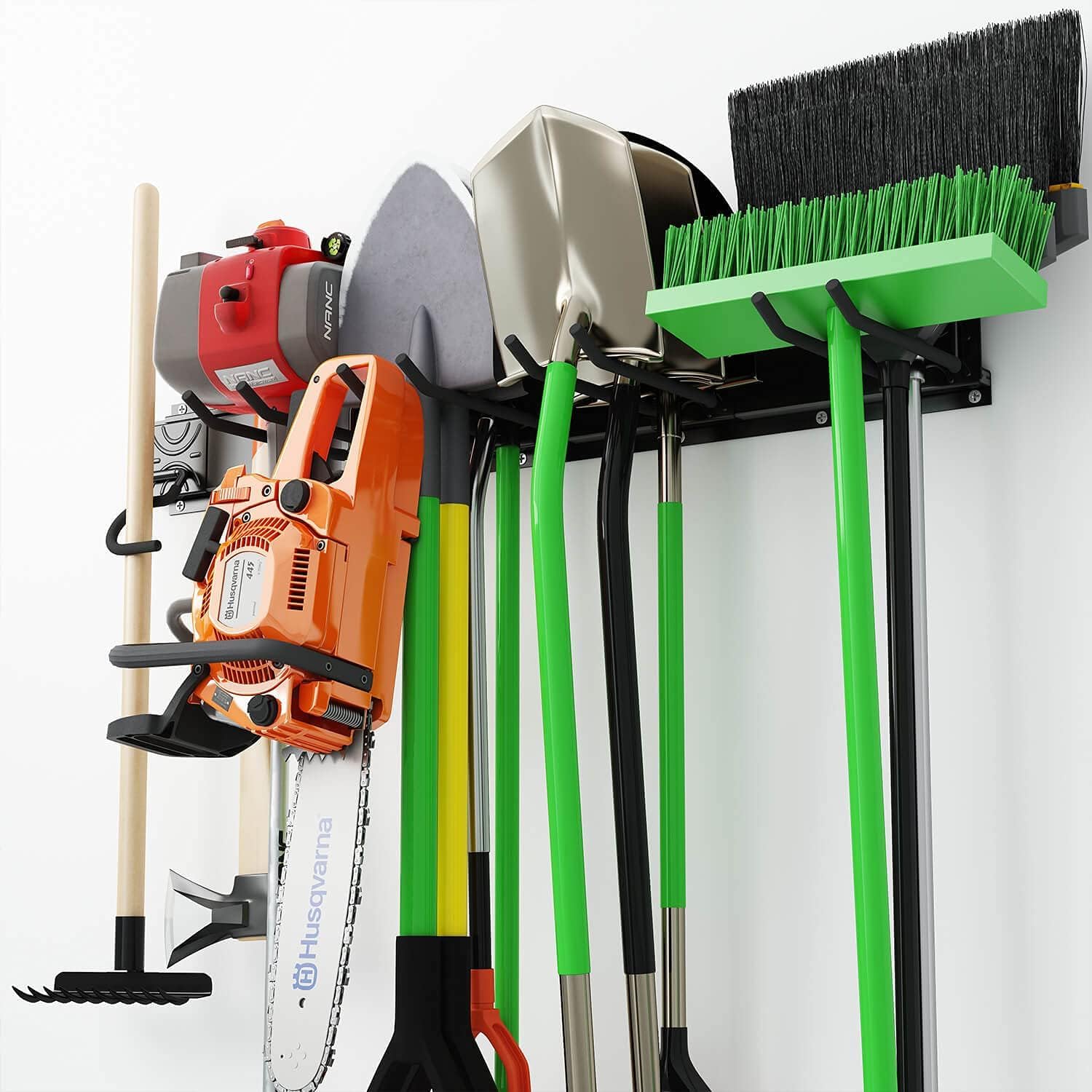Godboat Garage Storage, 6 Hooks Garage Shelving, 32‘’ Garage Organization Wall M...