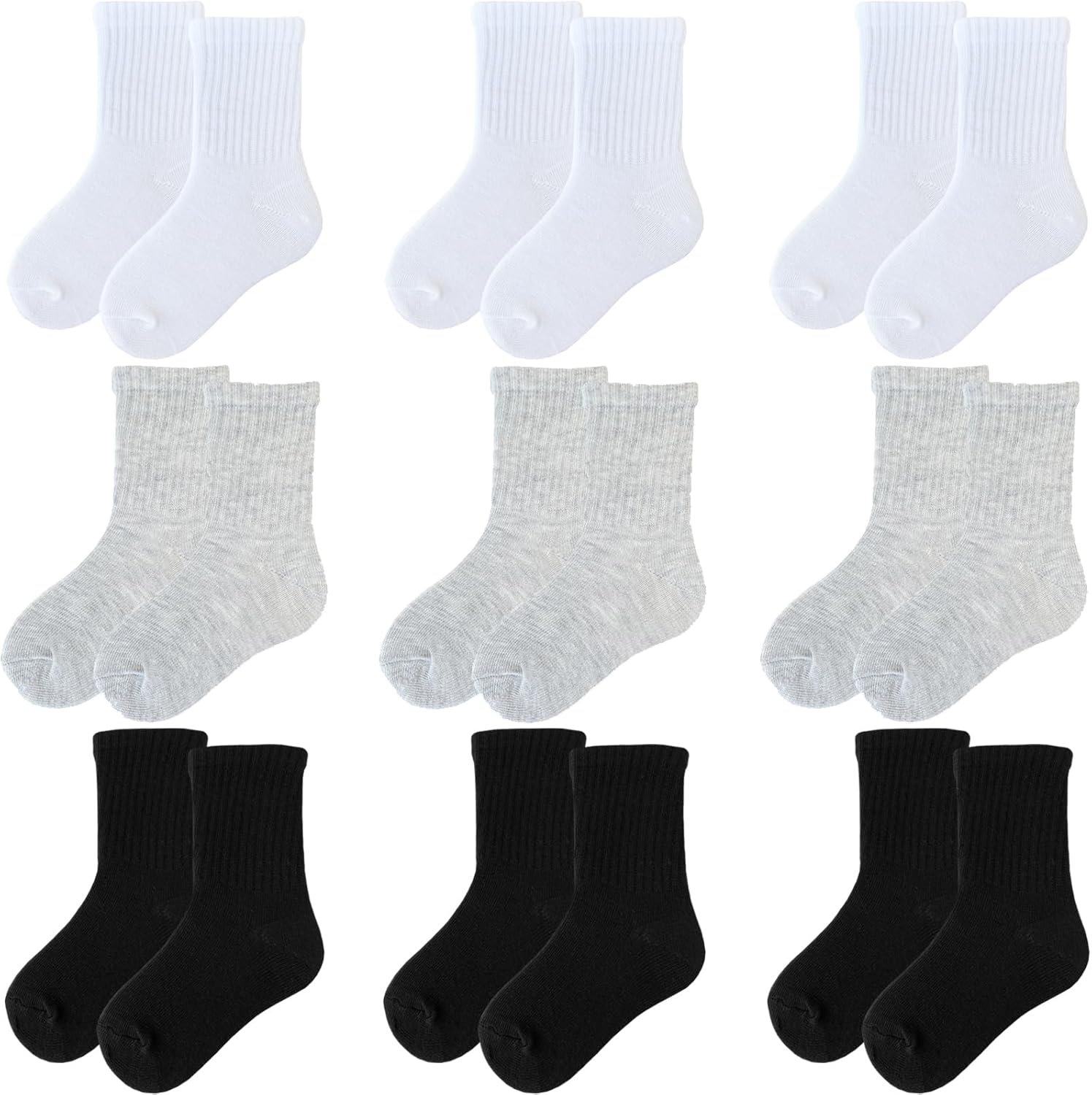 JAMEGIO Toddler Kids Boys Girls Fashion Cotton Socks Soft Crew Socks for 2-14 Ye...