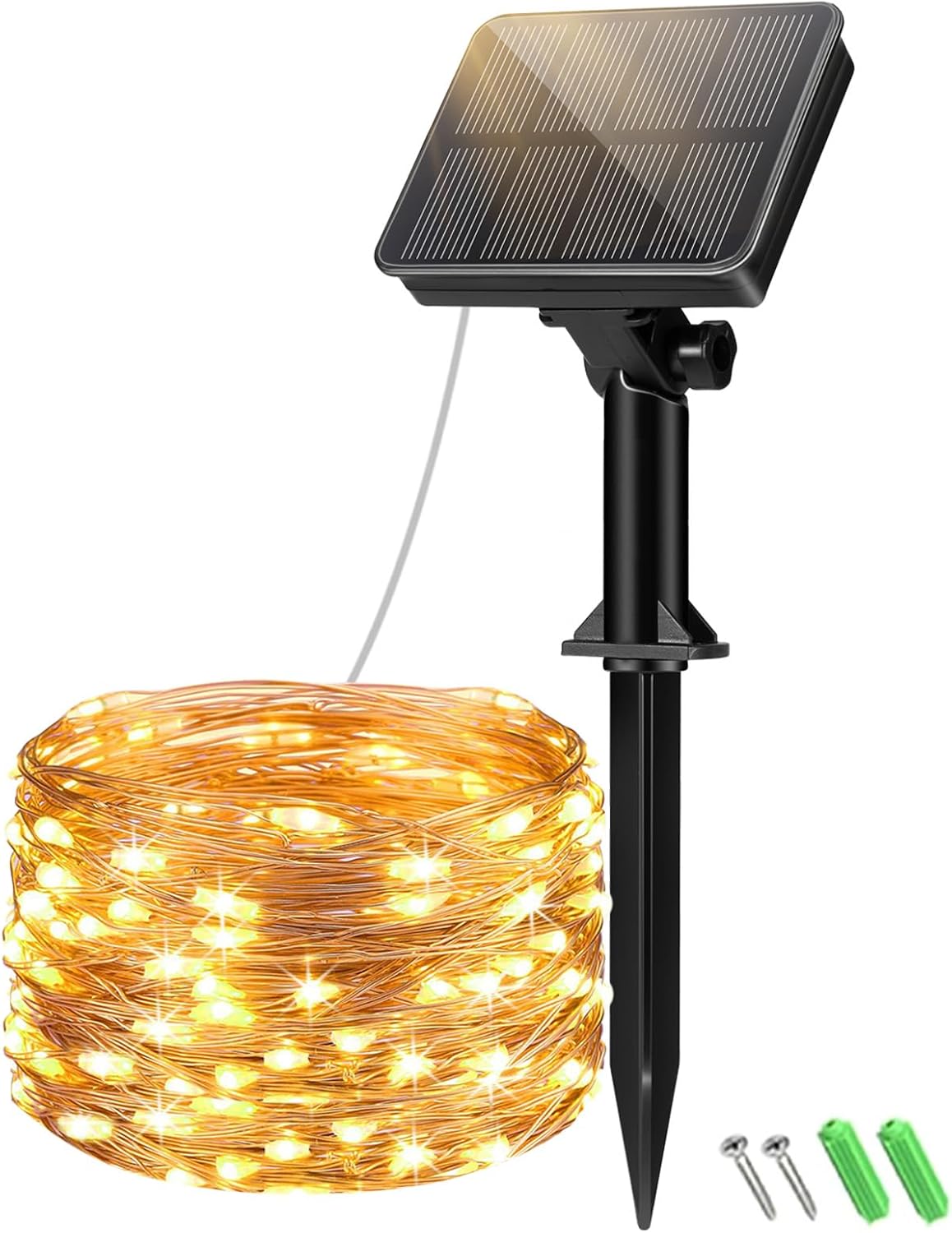 btfarm 1 Pack Solar String Lights Outdoor Garden, 6M/20FT Fairy Lights Solar Pow...